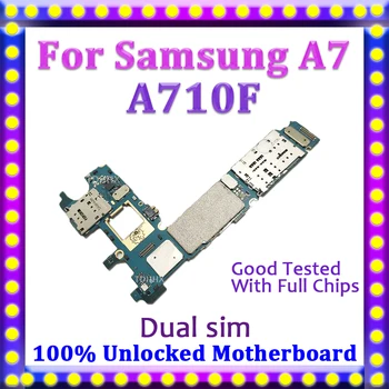 TDHHX Демонтира Разблокированную Дънната платка LogicBoard За Samsung Galaxy A7 A710F A710FD дънна Платка Със Системата Android