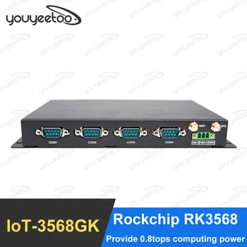 Youyeetoo AIoTBOX-3568GK Rockchip RK3568 Индустриален блок за управление NPU до 0,8 T Индустриален компютър за управление С Поддръжка на Android 11