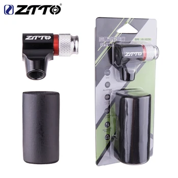 ZTTO велосипеден CO2 помпа Адаптер за патрон на CO2 с монтиране на високо Налягане, съвместими с FV и AV капак Schrader Presta, въздушна помпа за велосипедни гуми