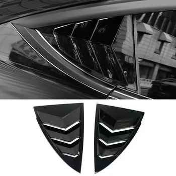 Автомобилен стайлинг за кола Tesla Model 3 Model Y от въглеродни влакна, задни триъгълни щори, прозорец на кутията, стикер на панела, Аксесоари