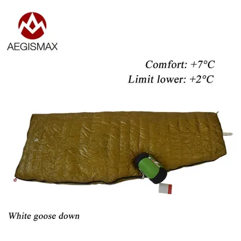 Версия 2022 Aegismax Light M/L хибридни одеяло от бял гъши пух за есен-пролет, уличен спален чувал