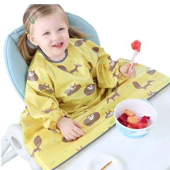 Гащеризон-лигавник с дълъг ръкав за новородено, покривка за маса, бебешки дрехи за обедната стола, водонепроницаемое Кърпа от слюнката, престилка от оригване