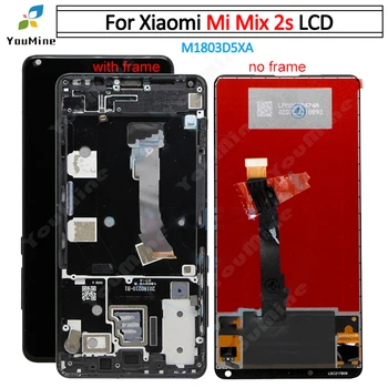 За XiaoMi Mi Mix 2S LCD дисплей и сензорен екран с цифров преобразувател в събирането на заместител на рамка за XiaoMi Mi Mix2S lcd