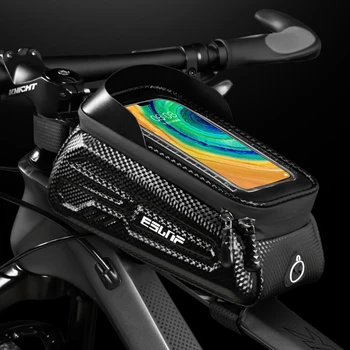 Калъф-стойка за велосипед телефон, преносим чанта за определяне на мобилен телефон на велосипед, отразяваща модел със светлинен бариера, Аксесоари за колоездене