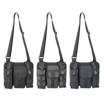 Мъжка чанта-месинджър с регулируем пагон, малка чанта за чанта, градинска чанта през рамо за спорт, колоездене, риболов