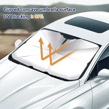 Сенника на предното стъкло, чадър, лятно Прозореца на колата, козирка, Защита от слънцето, оцветяване на предната част на колата, с топлоизолационна плат