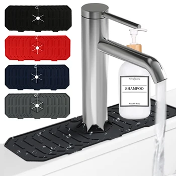 Силиконов калник на задно колело за мивка, мат кран, впитывающий подложка за плотове, за многократна употреба, за кухнята, банята, за улавяне на спрей