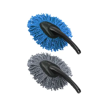 1 бр. синя/сива многофункционална четка за почистване на автомивки, кърпа от микрофибър, въже за прах, препарат за миене на части от колата