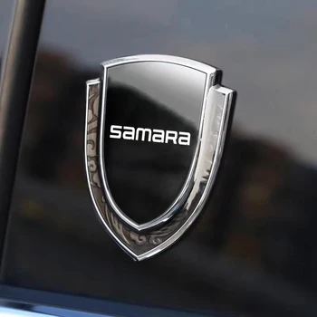 1 бр. стикер странично крило на колата стикер на прозореца за лада-САМАРА, метален етикет, стикер с емблемата, хромирани авто аксесоари
