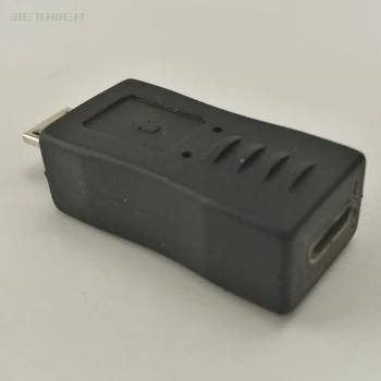 100 бр./лот 4 вида, директен черен адаптер Micro/Mini USB към Mini/Micro USB конектора, зарядно устройство, конвертор, адаптер