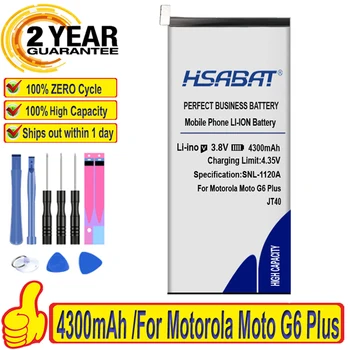 100% Оригинална батерия HSABAT 4300 mah JT40 за Motorola Moto G6 Plus XT1926-6 XT1926-7