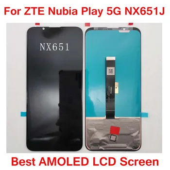 100% Тествани Работен AMOLED LCD Сензорен Дисплей, Дигитайзер, В Събирането, Сензор За ZTE Nubia Play 5G NX651J Mobile Glass Pantalla