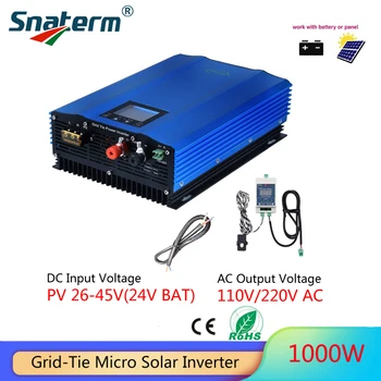 1000 W Автоматично Ограничение на Разряда на Батерията MPPT Слънчев DC24V 48V 72V AC110V-240V Мрежов Инвертор с Датчик Ограничителя инвертор мощност