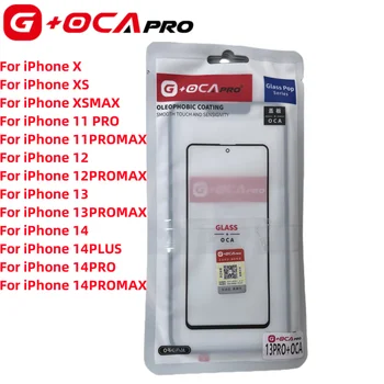 10шт G + ЗЗД Оригинално отвор 1: 1 за iPhone 11 12 13 14 plus pro max mini X XR XS MAX Стъкло + ЗЗД Смяна на touchscreen LCD лещи