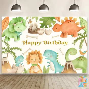 150x100 см Фон с Динозавром, Фон за Снимки, декорация за детски рожден Ден