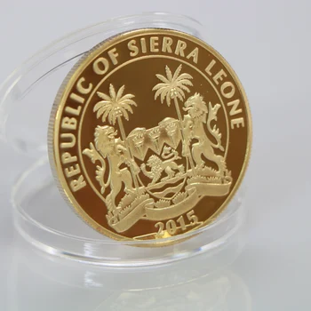 2015 СИЕРА-ЛЕОНЕ Дракон Позлатените монети Възпоменателни монети за подбрани подаръци