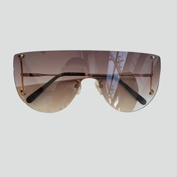 2020 Луксозни Дамски Слънчеви Очила Без Рамки, Метални Маркови Огледални Слънчеви Очила с UV400, Слънчеви Очила С едно Докосване За Мъже Occhiali-Da Sole очила
