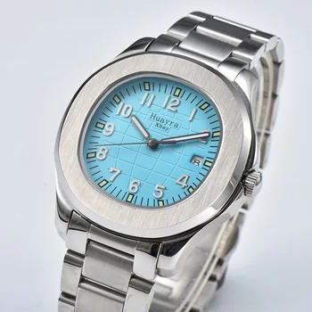 2023 Нови Небето сини луксозни автоматични механични мъжки часовник, водоустойчив спортен таблицата дати, обтегач-пеперуда, автоматична ST16