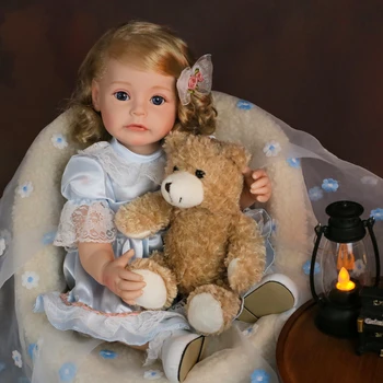 50 см, Мека силиконова реалистична 3D-боя с кожата и венами, мека кукла bebe reborn Baby Doll