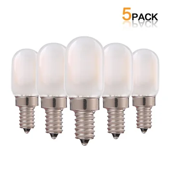 5шт 1 W Хладилник Замени лампа E12 E14 led крушки с регулируема яркост на топло бял цвят, 220 и 110 В Еквивалент 10 W мини-нощни лампи