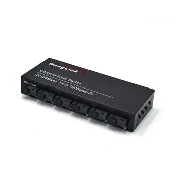 6F2E 10/100 м 2 * RJ45 6 * SC fiber optic порта на 20 км Fast Ethernet Комутатор Медиаконвертер