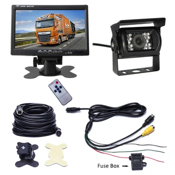 7-инчов монитор, автомобилна камера, камера за задно виждане нощно виждане за камиони, поддръжка на запис на SD-картата, видеорекордер, камера на таблото на автомобила