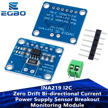 EGBO INA219 I2C Модул за Контрол на Повреда на Сензора на Двупосочен Ток на Източника на захранване с Нулево отклонение I2C