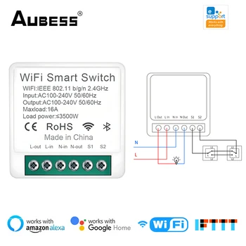 eWeLink 16A WiFi Smart Switch САМ Light Умни Ключове Подкрепа 2-полосного за управление на Модул 