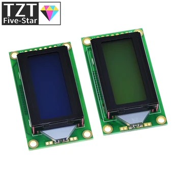 LCD модул TZT 8 x 2 0802 Символен екран синьо/жълто-зелен за Arduino