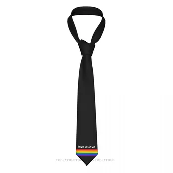 Love Is Love ЛГБТ Pride Мъжки вратовръзки с 3D принтом в стил хип-хоп, градинска бизнес риза за сватбени партита, аксесоари