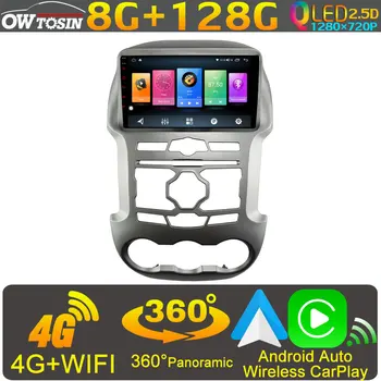 Owtosin 8G + 128G Android 11 360 Камера Стерео GPS Авто Мултимедиен За Ford Ranger Wildtrak F250 2011-2016 CarPlay Auto DAB Радио