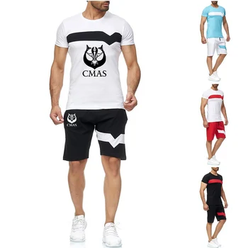 Polo ризи с принтом за гмуркане CMAS, мъжки удобни шорти с къс ръкав, костюм за памук, дишаща ежедневна спортна тениска в стил харадзюку