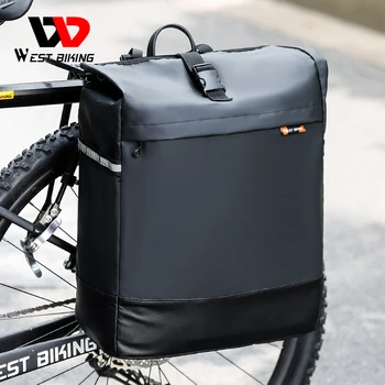 WEST BIKING 30L Велосипедна кошница с голям капацитет, водоустойчив светоотражающая велосипедна чанта за седалка, багажник, МТБ Пътна велосипедна чанта за багажник
