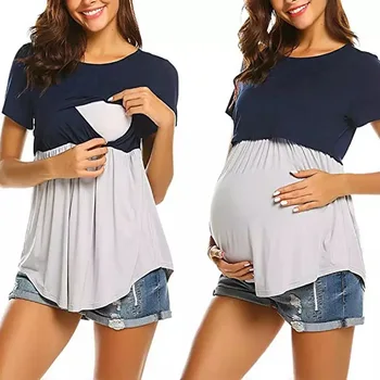 Блуза Ежедневни облекла за бременни, дамски дрехи за бременни, топ за кърмене, тениска, блуза