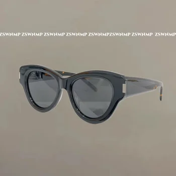 Висококачествена и Модерна Италианска Луксозна Марка Ацетатная Дамски Солнцезащитная очила Cat Eye Styles Улични Дизайнерски Очила с UV400 Eyeglasses