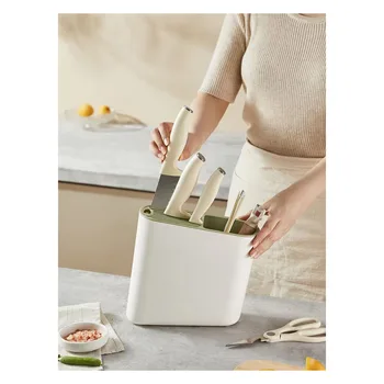 Висококачествена поставка за пръчици за хранене, която задължително трябва да има в кухнята, многофункционален държач за ножове на вашия плот, вграден склад