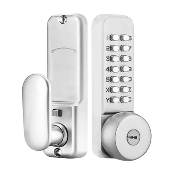 Водоустойчив механично заключване с парола Ключ и брава с ключ за вътрешна външна домашна апартамент Дървена метална врата