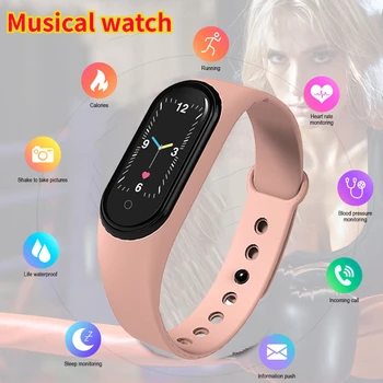 Дамски музикални часовници 2022, се продават добре, цифрови умни часовници, фитнес тракер, водоустойчив, цветен екран HD, Нови ръчни часовници с Bluetooth-разговори