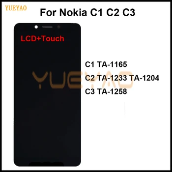 За Nokia C1 TA-1165 LCD дисплей Тъчпад Дигитайзер възли За Nokia C2 A-1233 TA-1204 LCD дисплей За Nokia C3 TA-1258 LCD екран