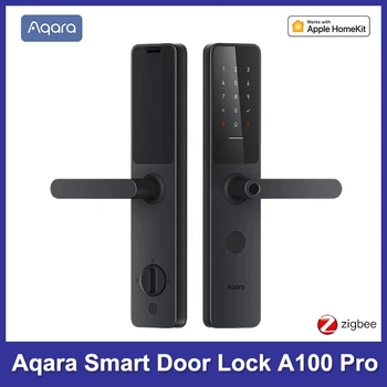 Интелигентна Система за заключване на вратите Aqara A100 Pro Zigbee, Bluetooth 5.0 Apple Homekey Отключване на пръстови отпечатъци Отключване Работи с Apple Homekit Aqara Home