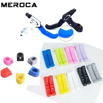 Калъф за каране на велосипед ръкохватка MEROCA 1 чифт силиконови защитни покривала за каране на велосипед ръкохватка с фиксирана предаването, защитни покривала за каране на велосипед на спирачната химикалки, Велосипедна детайл