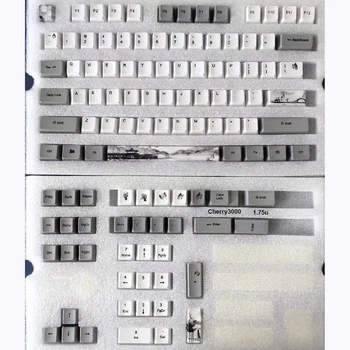 Капачки за комбинации в пейзажа теми с Дебело покритие PBT Боядисват-sub OEM Profile Подходящи за превключватели Cherry MX механични Клавиатури GK61 GH60 XD64 87 108