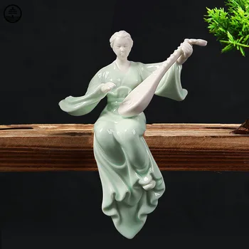 Керамични класически дамски художествена скулптура, статуетка момиче, статуетка на красива жена, статуетка, творчески китайски аксесоари за дома
