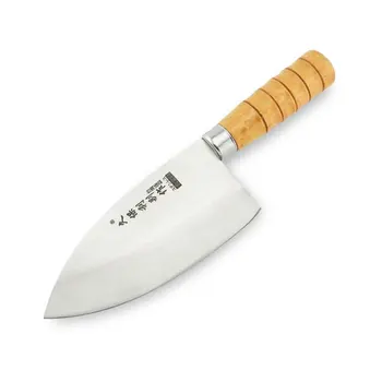 Кухненски нож от легирана стомана 4cr13 Японски ножове с дървена дръжка за рязане на риба и месо, изкован мясницкий нож ръчна изработка