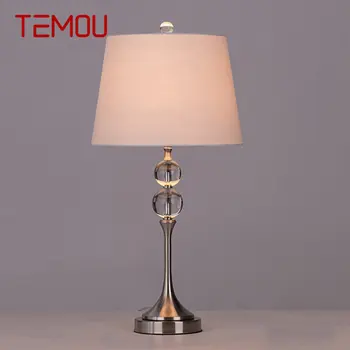 Лесна настолна лампа TEMOU, модерна led декоративна настолна лампа с кристали за дома, прикроватной нощни шкафчета в спалнята