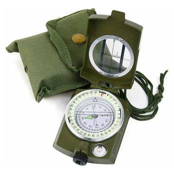 Линзовый компас K4580 точност ръководят Многофункционален призматичен компас в американски стил във военен стил за нощуване на открито, разходки
