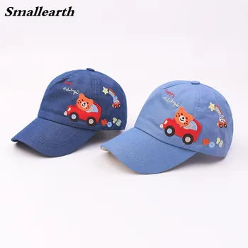 Лятна детска бейзболна шапка, шапки с анимационни бродерия за деца, слънчеви шапки за момичета и момчета, памучни детски регулируеми шапки