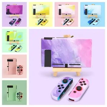 Мек калъф от TPU акварельного цветове за конзолата Nintendo Switch, защита на контролера Joy-Cons, накладываемый градиентный калъф във формата на миди, аксесоари