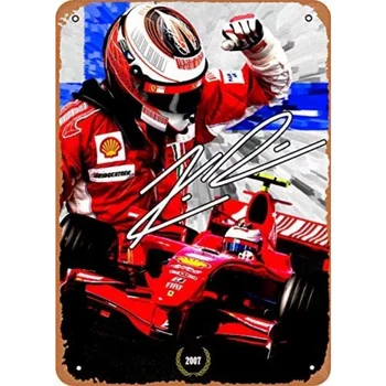 Метална табела Fanzi в ретро стил, алтернативен плакат на Формула 1, легендата Айртон Сена, Лидице плоча, декора на стените