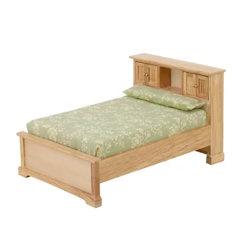 Миниатюрна легло-куклена къща в мащаб 1/12, мини-Дървени Мебели OB11, аксесоари за спалнята във формата на куклена къща